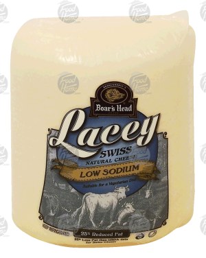 Boar's Head Lacey swiss cheese, low sodium, 25% reduced fat 0.5 pound