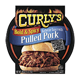 Curly's pulled pork with bold & spicy barbecue sauce 16 ounce