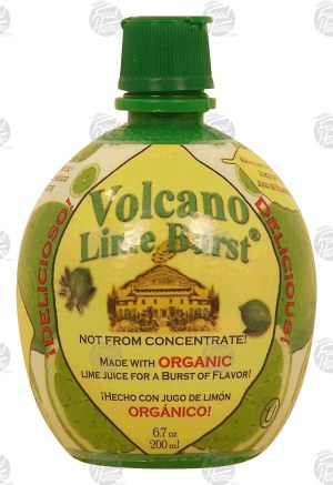 Volcano Lime Burst lime juice made with orgranic 6.7 ounce
