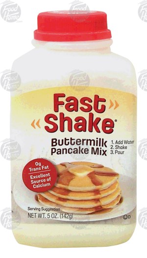 Fast Shake buttermilk pancake mix, just add water 5 ounce