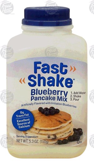 Fast Shake blueberry pancake mix, just add water 5.3 ounce