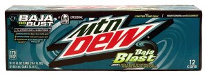 Mountain Dew Baja Blast Dew with tropical lime flavor, 12-ounce cans 12 pack