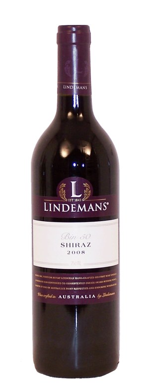 Lindemans Bin 50 shiraz, south eastern australia, 13.5% alc./vol. 750 milliliter