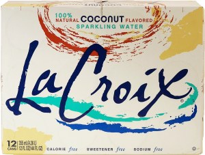 La Croix coconut flavored sparkling water, calorie free, 12-fl. oz. cans 12 pack