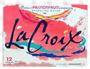 La Croix passionfruit essenced sparkling water, 12-fl. oz. cans 12 pack