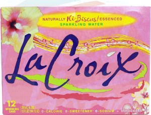 La Croix Hi-Biscus! essenced sparkling water, 12-fluid ounce cans 12 pack