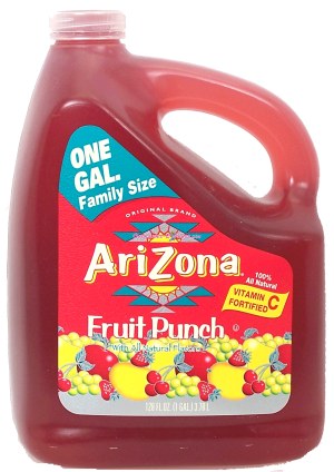 Arizona fruit punch 10% juice 1 gallon