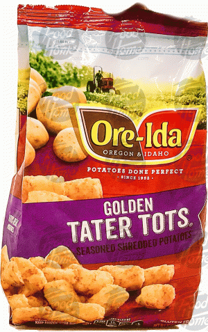 Ore-Ida tater tots; seasoned, shredded potatoes 32 ounce
