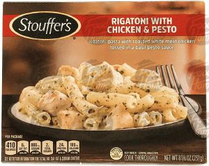 Stouffer's Classics rigatoni with grilled white meat chicken tossed in a basil pesto sauce 8.375 ounce