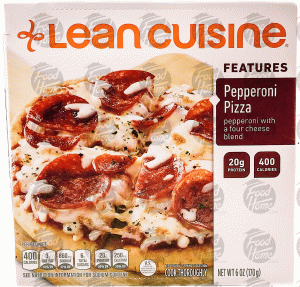 Stouffer's Lean Cuisine craveables; pepperoni pizza; pepperoni & basil with a four cheese blend 6 ounce