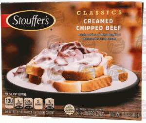Stouffer's Classics creamed chipped beef; tender strips of dried beef in a seasoned creamy sauce 11 ounce