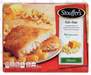 Stouffer's Classics fish fillet, breaded alaskan pollock fillet and macaroni & cheese 9 ounce