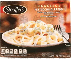 Stouffer's Classics fettuccini alfredo; freshly made pasta in a creamy alfredo sauce 11.5 ounce