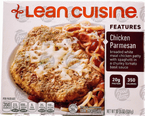 Stouffer's Lean Cuisine comfort; chicken parmesan, breaded chicken patty with spaghetti in a chunky tomato basil sauce 10.875 ounce