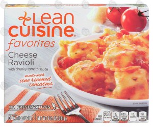 Stouffer's Lean Cuisine favorites; cheese ravioli with chunky tomato sauce 8.5 ounce