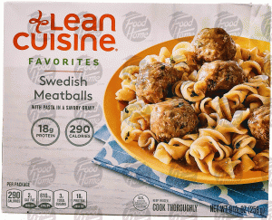 Stouffer's Lean Cuisine swedish meatballs with pasta in a savory gravy 9.125 ounce