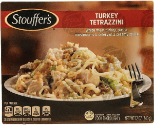 Stouffer's Classics turkey tetrazzini, white meat turkey, pasta, mushrooms & celery in a creamy sauce 12 ounce