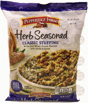 Pepperidge Farm herb seasoned classic stuffing, bag 12 ounce