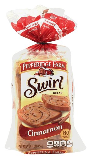 Pepperidge Farm Swirl cinnamon bread, sliced 16 ounce
