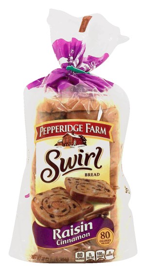 Pepperidge Farm Swirl raisin cinnamon bread, sliced 16 ounce