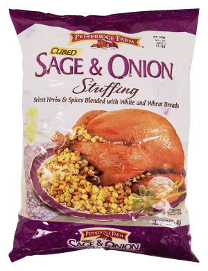 Pepperidge Farm cubed sage & onion stuffing 12 ounce