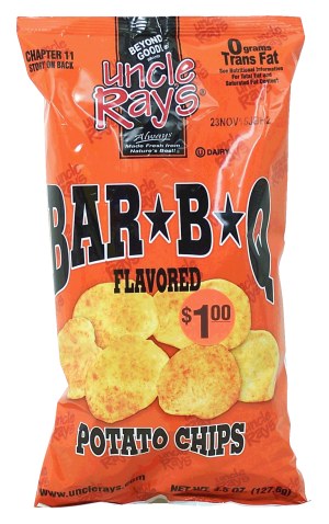 Uncle Ray's bar-b-q potato chips 4.5 ounce