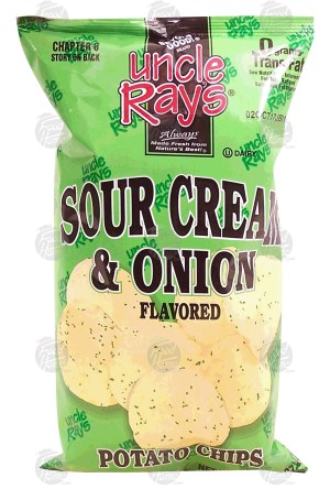 Uncle Ray's sour cream & onion flavored potato chips 4.5 ounce