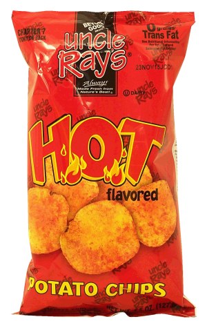 Uncle Ray's Hot flavored potato chips 4.5 ounce