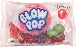 Charms Blow Pop assorted bubble gum filled pops 10.4 ounce