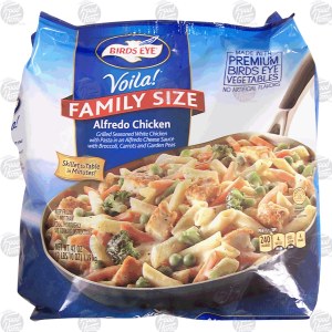 Birds Eye Voila! family size; alfredo chicken w/ broccoli, carrots and garden peas 42 ounce