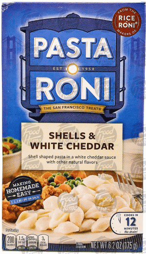 Pasta Roni Shell Shaped Pasta Shells & White Cheddar 6.2 ounce