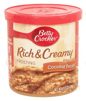 Betty Crocker coconut pecan frosting, artifically flavored 15.5 ounce