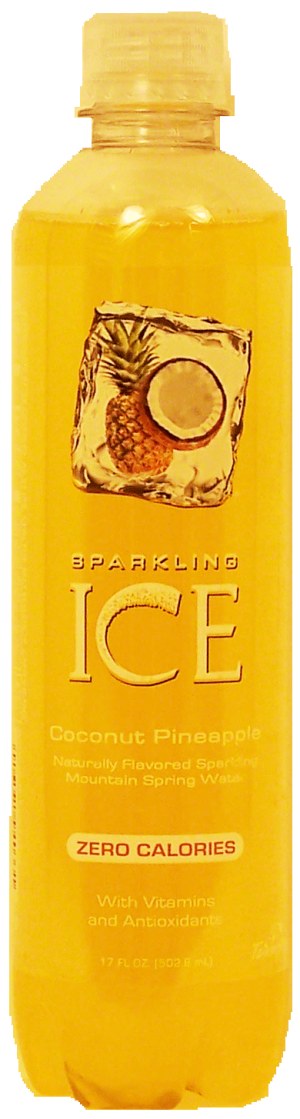 Sparkling Ice coconut pineapple naturally flavored sparkling mountain spring water, zero calories, 3% juice 17 fluid ounce