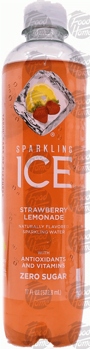 Sparkling Ice strawberry lemonade, plastic bottle 17 ounce