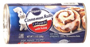 Pillsbury 5 cinnamon rolls made with cinnabon cinnamon, with icing 7.3 ounce
