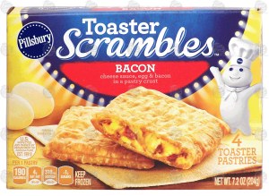 Pillsbury Toaster Scrambles bacon; cheese sauce, egg & bacon in a pastry crust 7.2 ounce