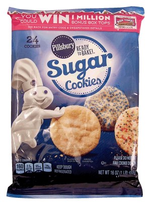 Pillsbury Ready To Bake! sugar cookie dough, makes 24 cookies 16 ounce
