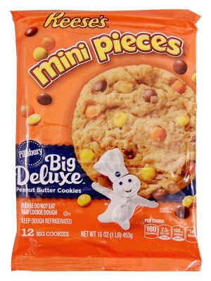 Pillsbury Big Deluxe reese's mini pieces; peanut butter cookie dough 16 ounce