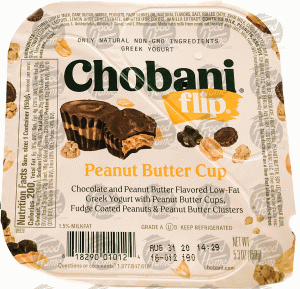 Chobani Flip peanut butter cup, cup 5.3 ounce