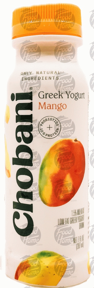Chobani mango greek yogurt drink, plastic bottle 7 fluid ounce