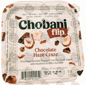 Chobani Flip chocolate haze craze, plastic cup 5.3 ounce