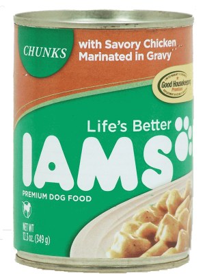 Iams chunks, with savory chicken marinated in gravy 12.3 ounce
