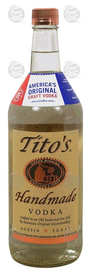 Tito's Handmade vodka, 40% alc. by vol. 1