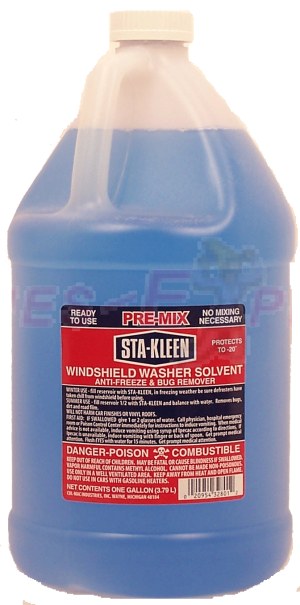 Sta-Kleen windshield washer solvent, anti-freeze & bug remover, no mixing necessary 1 gallon