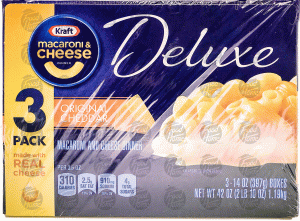 Kraft Deluxe orginal cheddar cheese dinner, 14-oz. boxes 3 pack