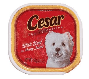 Cesar dog food with beef in meaty juices 3.5 ounce