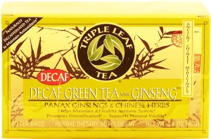 Triple Leaf Tea decaf green tea with ginseng, panax ginsengs & chinese herbs, 20-bags 1.4 ounce