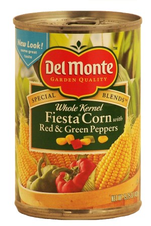 Del Monte Fiesta Corn Whole Kernel w/Red & Green Peppers 15.25 ounce