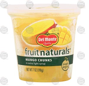 Del Monte fruit naturals mango chunks in extra light syrup 7 ounce