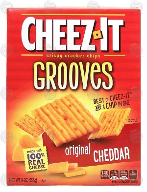 Sunshine Cheez-It grooves; original cheddar crispy cracker chips 9 ounce